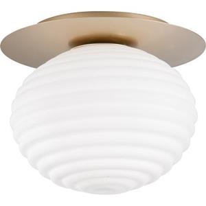 Eco-Light Deckenleuchte Ripple, goldfarben/opal, Ø 35 cm