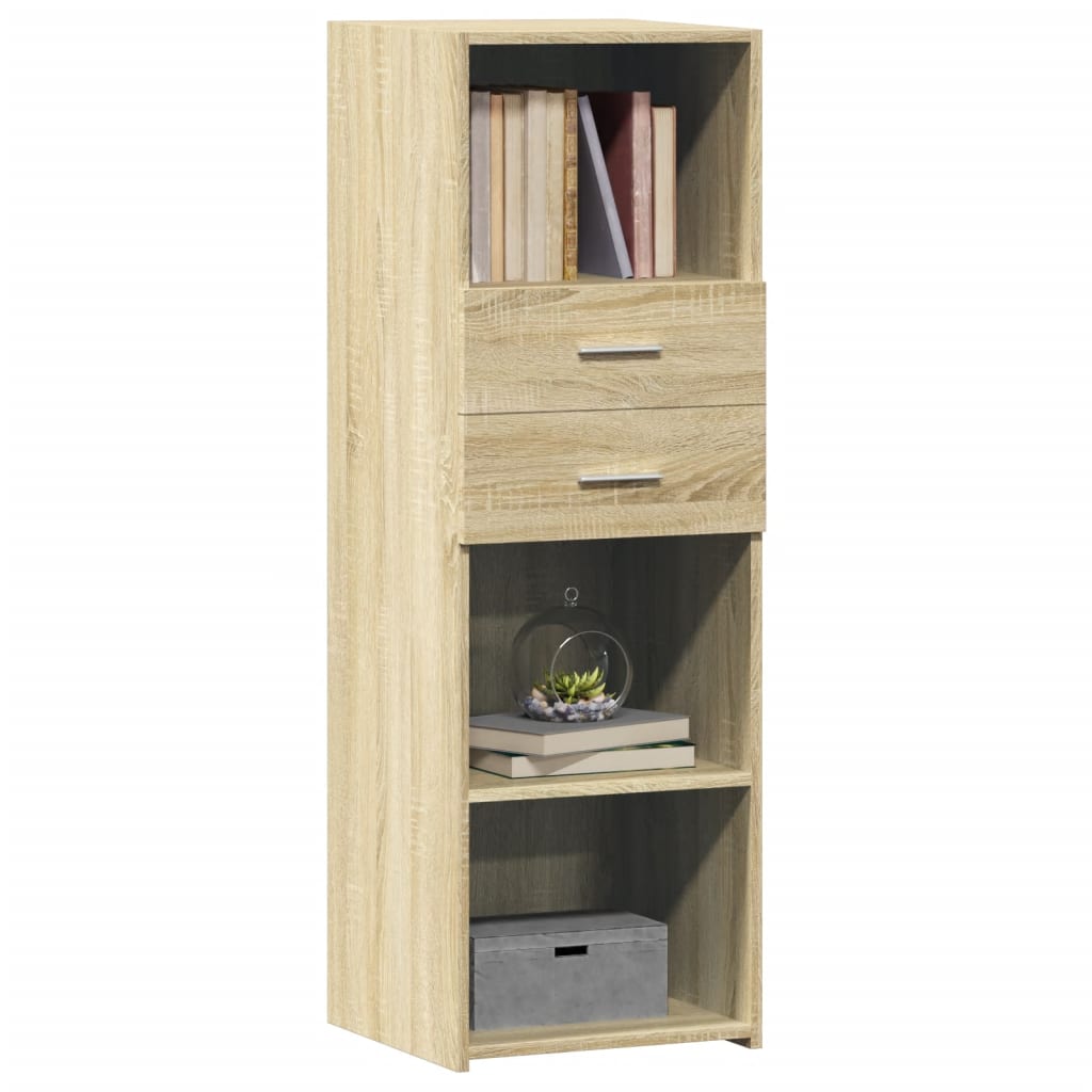 vidaXL Hoge kast 40x42,5x124 cm bewerkt hout sonoma eikenkleurig