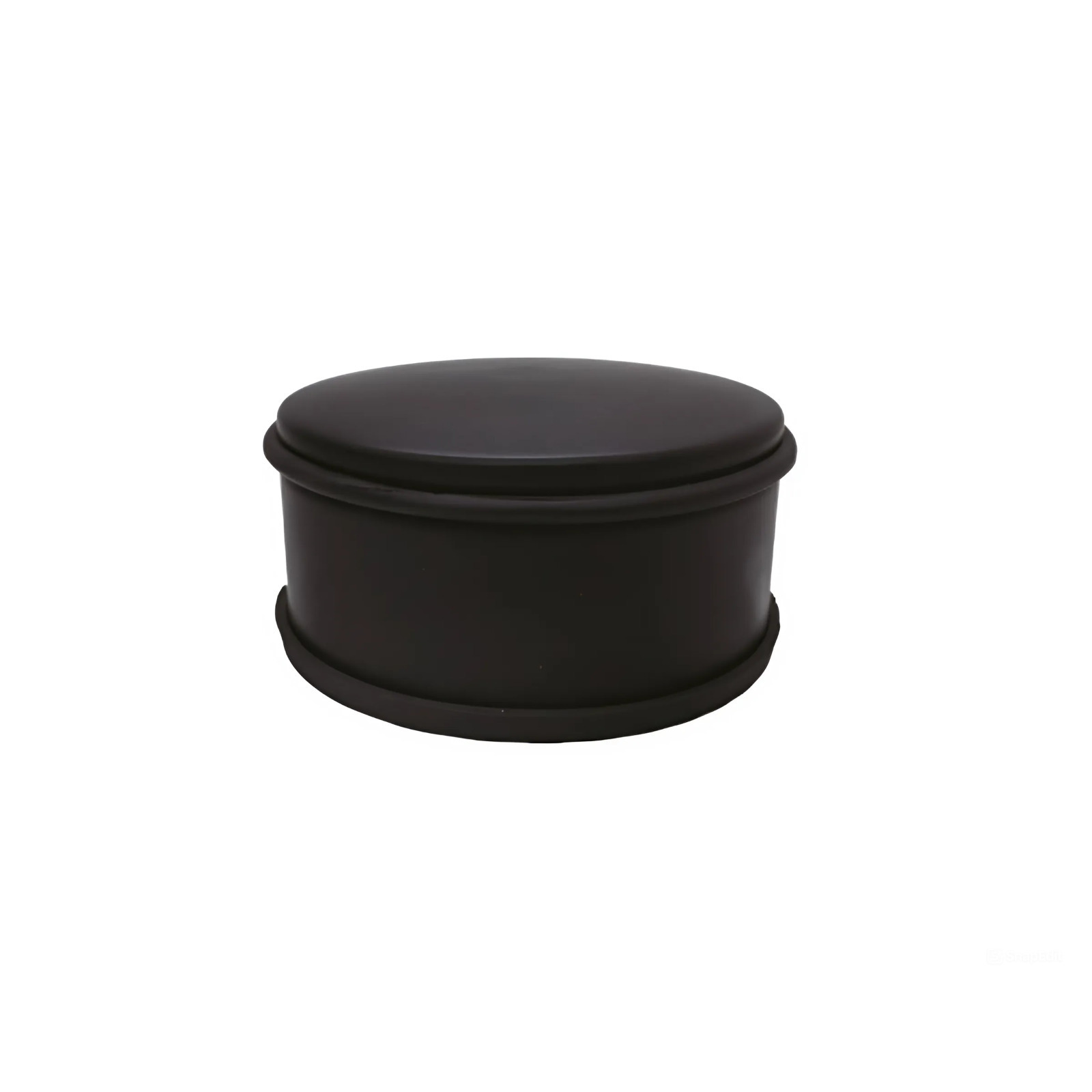 Benson Deurstopper voor binnendeuren - zwart - rond - 1,2 kg - 12 x 6 cm - met rubberen rand -
