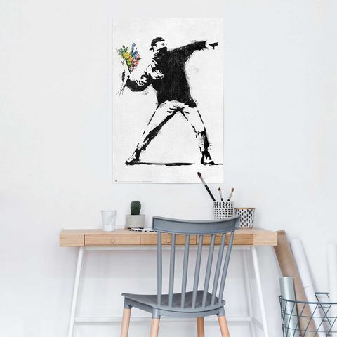 Reinders! Poster Brandalised - the flower thrower