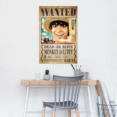 Reinders! Poster One Piece - wanted monkey d. Luffy