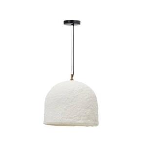 Kave Home  Plafondlamp Sineu van wit papier-maché Ø 34,5 cm