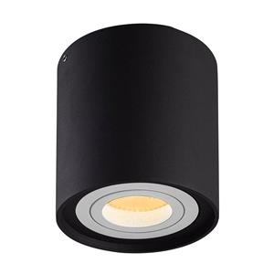 HOFTRONIC™ Dimbare LED Opbouwspot plafond Ray Zwart met witte afdekring IP20 kantelbaar excl. lichtbron