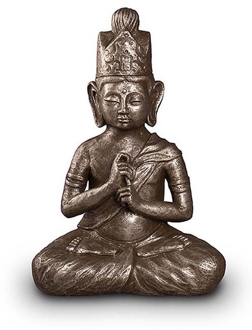 Urnwebshop Kunst Asbeeld Dai Nichi Boeddha Zilver (3.5 liter)