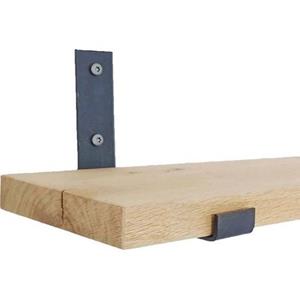 Goudmethout  Lichte Eiken Wandplank - 40x20 Cm - Plankdragers L Mat Blank