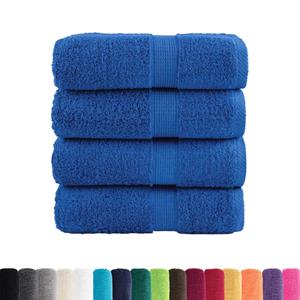 vidaXL Washandjes 4 st hoogwaardig 600 g/m² 30x30 cm 100% katoen blauw