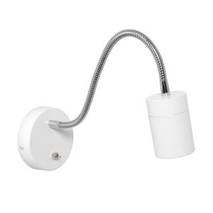 Mexlite Wandlamp Upround | 1 lichts | draai-&kantelbaar |Ø 5 cm | wit staal