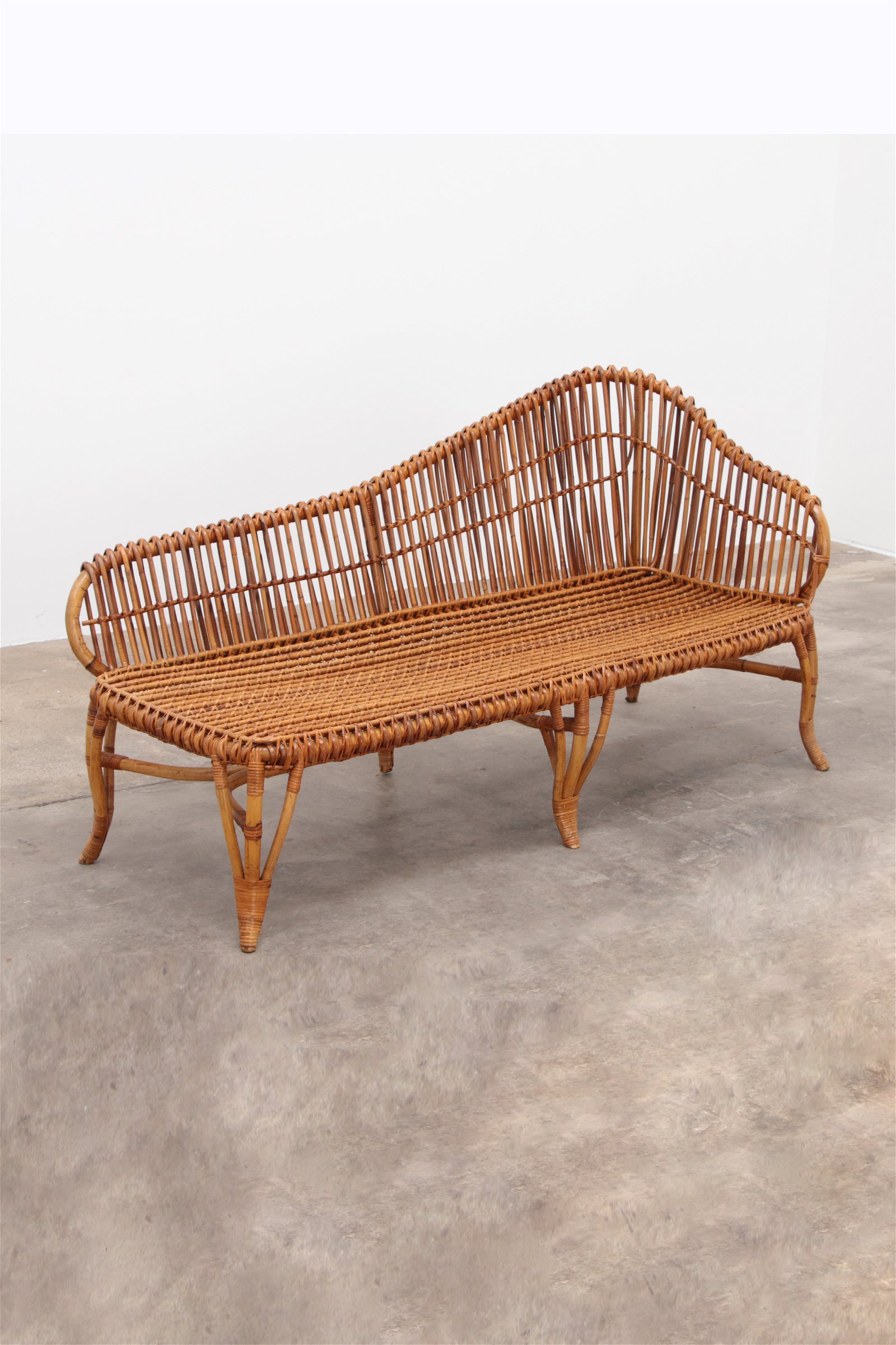 Whoppah Exclusieve chaise longue van bamboe en rotan - Tweedehands
