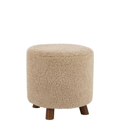 J-Line Poef Schaap Poot Polyester Beige