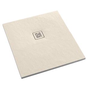 Aco Showerdrain douchevloer - 100x120x3.5cm - antislip - mat zand (beige) 913960