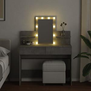 vidaXL Kaptafel met LED-verlichting 100x40x130 cm betongrijs