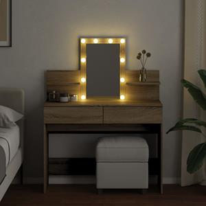 vidaXL Kaptafel met LED-verlichting 100x40x130 cm sonoma eikenkleurig