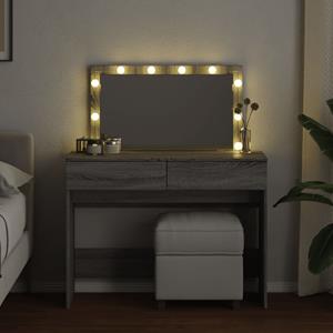 vidaXL Kaptafel met LED-verlichting 100x40x120 cm grijs sonoma