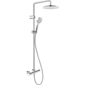 Duravit Shower Systems Douchesysteem - thermostatisch - HOH=15cm - hoofddouche Ø25.2cm - handdouche rond - glans chroom TH4280008010