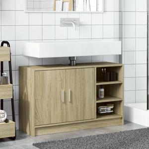 vidaXL Wastafelkast 90x29x55 cm bewerkt hout sonoma eikenkleurig