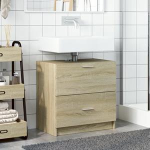 vidaXL Wastafelkast 59x37x59 cm bewerkt hout sonoma eikenkleurig