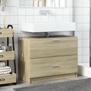 vidaXL Wastafelkast 78x37x59 cm bewerkt hout sonoma eikenkleurig