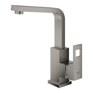 Grohe Eurocube wastafelkraan l-size met waste brushed hard graphite 23135AL0