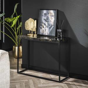 Luce VELO Haltafel Black and gold | 100x35x75 cm | teakhout | zwart goud