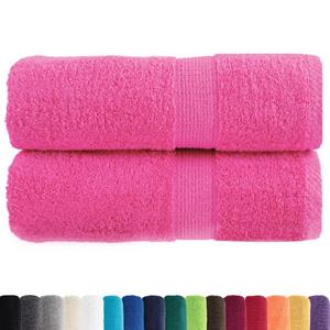 vidaXL Washandjes 2 st 600 g/m² 30x30 cm 100% katoen roze