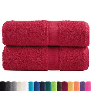 vidaXL Washandjes 2 st 600 g/m² 30x30 cm 100% katoen rood