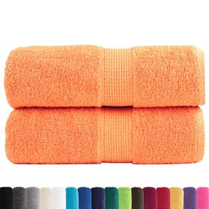 vidaXL Washandjes 2 st 600 g/m² 30x30 cm 100% katoen oranje