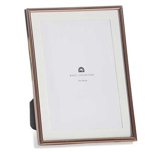 Giftdecor Fotolijstje voor 13 x 18 cm foto - koper - metaal - frame 15 x 20 cm - passe partout -