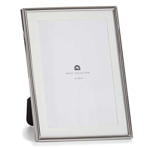 Giftdecor Fotolijstje voor 13 x 18 cm foto - zilver - metaal - frame 15 x 20 cm - passe partout -