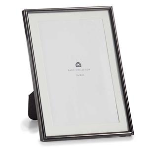 Giftdecor Fotolijstje voor 13 x 18 cm foto - zwart - metaal - frame 15 x 20 cm - passe partout -