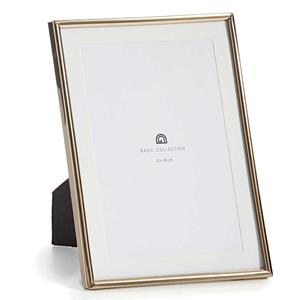 Giftdecor Fotolijstje voor 13 x 18 cm foto - goud - metaal - frame 15 x 20 cm - passe partout -