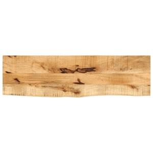 VidaXL Tafelblad met natuurlijke rand 110x30x2,5 cm massief mangohout