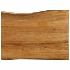 VidaXL Tafelblad met natuurlijke rand 80x60x2,5 cm massief mangohout