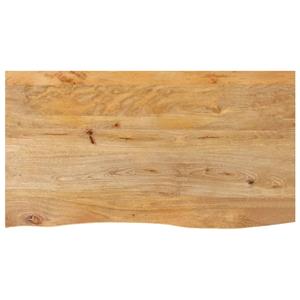 VidaXL Tafelblad met natuurlijke rand 110x60x2,5 cm massief mangohout