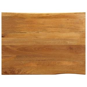 VidaXL Tafelblad met natuurlijke rand 90x80x2,5 cm massief mangohout