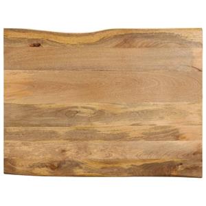 VidaXL Tafelblad met natuurlijke rand 90x80x2,5 cm massief mangohout