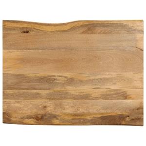 VidaXL Tafelblad met natuurlijke rand 100x80x2,5 cm massief mangohout