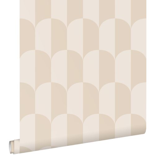 ESTAhome Behang Art Deco Bogen Beige En Zandkleurig - 50 X 900 Cm - 139985