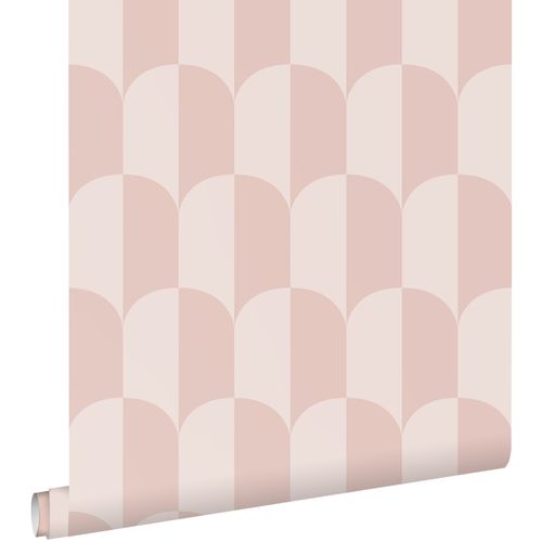 ESTAhome Behang Art Deco Bogen Zacht Roze En Licht Roze - 50 X 900 Cm - 139986