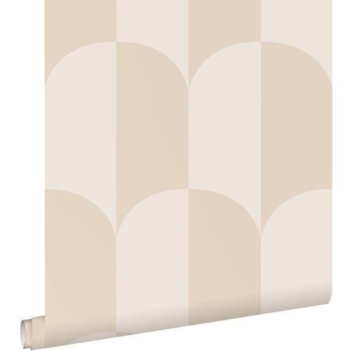 ESTAhome Behang Art Deco Bogen Beige En Zandkleurig - 50 X 900 Cm - 139991