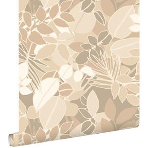 ESTAhome Behang Bladeren Beige - 50 X 900 Cm - 139845