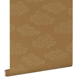 ESTAhome Behang Wolkjes Okergeel En Beige - 50 X 900 Cm - 139978