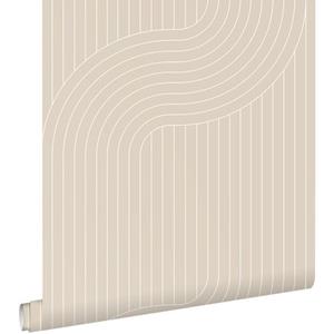 ESTAhome Behang Grafische Lijnen Beige - 50 X 900 Cm - 139927