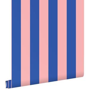 ESTAhome Behang Strepen Licht Roze En Blauw - 50 X 900 Cm - 139907