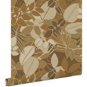 ESTAhome Behang Bladeren Bruin En Beige - 50 X 900 Cm - 139849