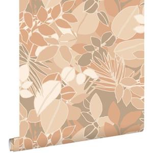 ESTAhome Behang Bladeren Beige En Licht Terracotta - 50 X 900 Cm - 139846