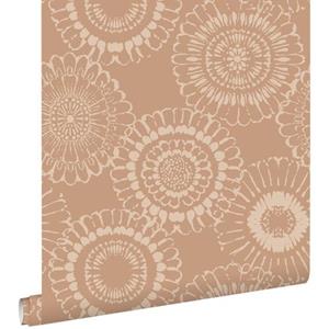 ESTAhome Behang Bloemen Terracotta - 50 X 900 Cm - 139824