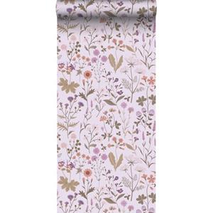 ESTAhome Behang Veldbloemen Lila Paars - 50 X 900 Cm - 139756