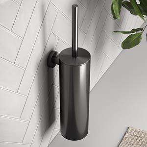 Brauer Toiletborstelset  Gunmetal Wandmontage met PVD coating Geborsteld Gunmetal 