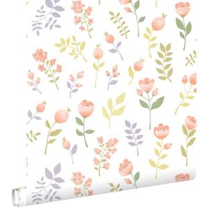 ESTAhome Behang Bloemen Pastelkleuren - 50 X 900 Cm - 139976