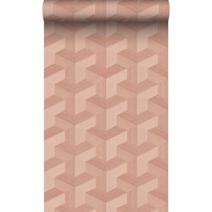 Origin Wallcoverings Eco-texture Vliesbehang Grafisch 3d Motief Terracotta Roze